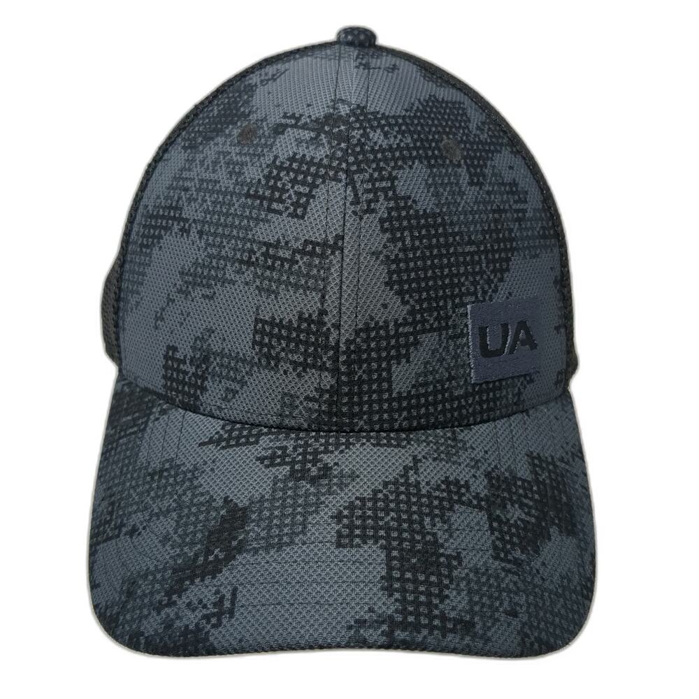 Under Armour Trucker Hat Gray One Size Digital Camo Mesh Back Snapback Logo